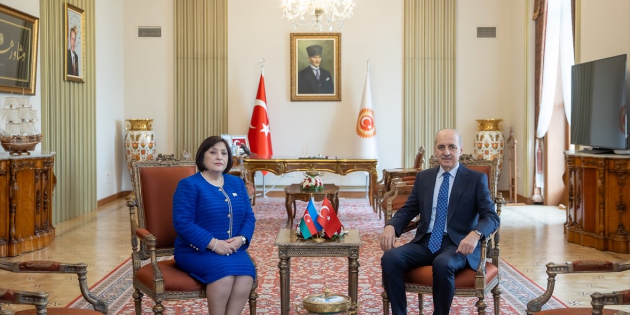 TBMM Başkanı Kurtulmuş, Azerbaycan Milli Meclis Başkanı Gafarova ile görüştü