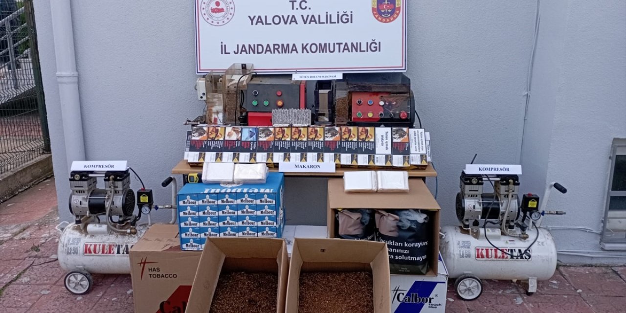 Yalova'da evinin deposunda kaçak sigara üreten şüpheli gözaltına alındı