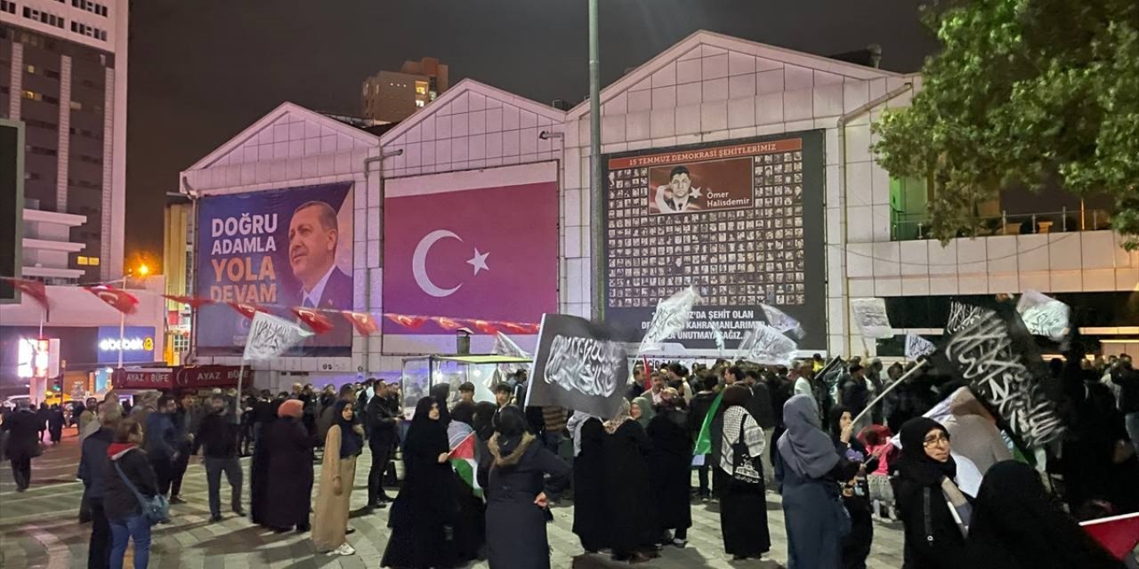 İsrail'in Gazze'ye saldırıları Bursa'da protesto edildi