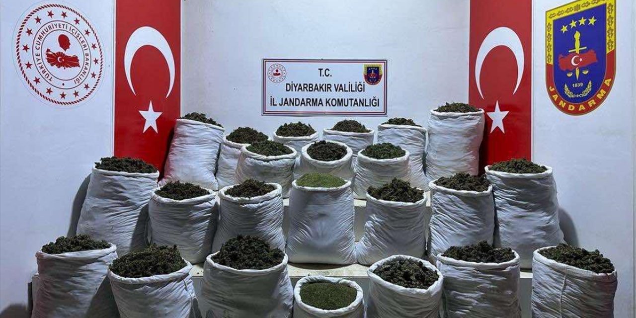 Diyarbakır'da 435 kilogram esrar ve 632 bin 120 kök uyuşturucu bitkisi ele geçirildi