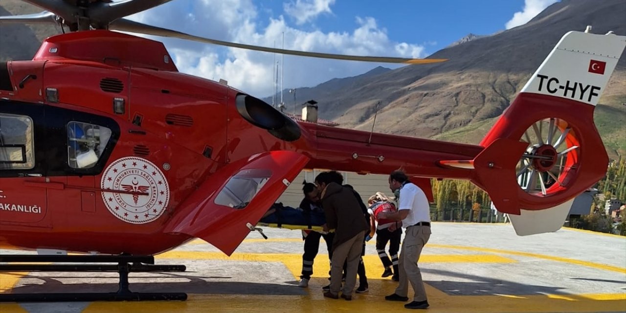 Van'da ambulans helikopter hamile kadın için havalandı