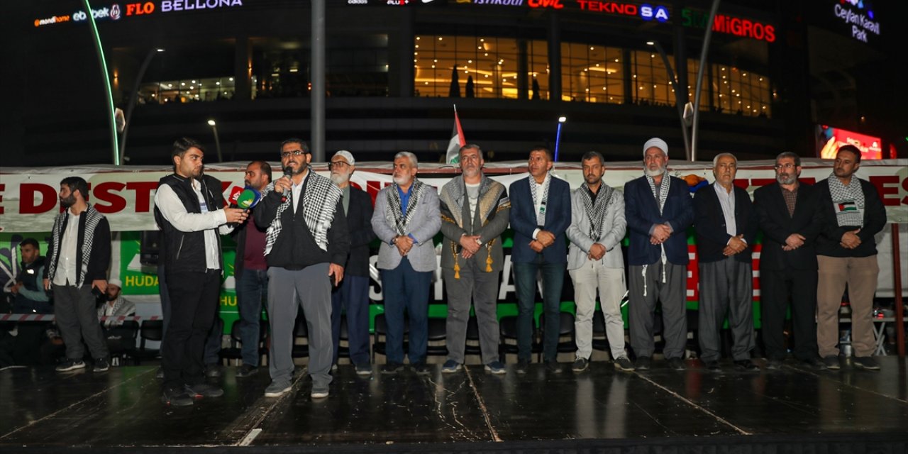 Diyarbakır'da, İsrail'in Gazze'deki saldırıları protesto edildi