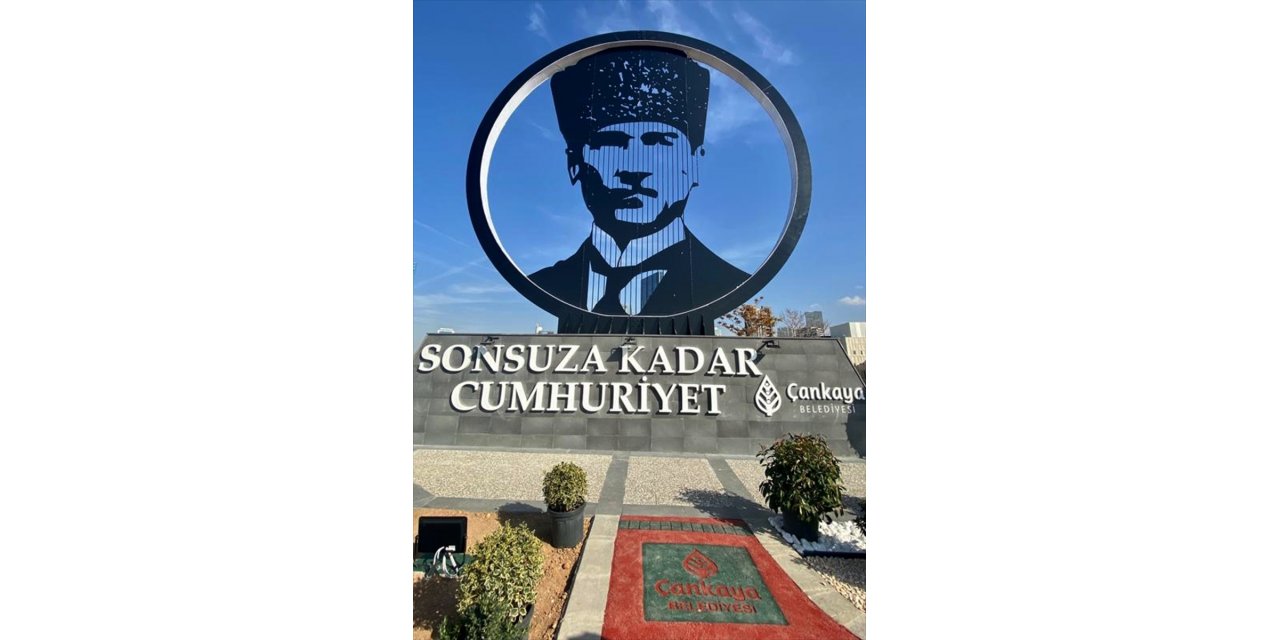 Çankaya Belediyesi'nden, Cumhuriyet'in 100. yılına özel Atatürk Anıtı