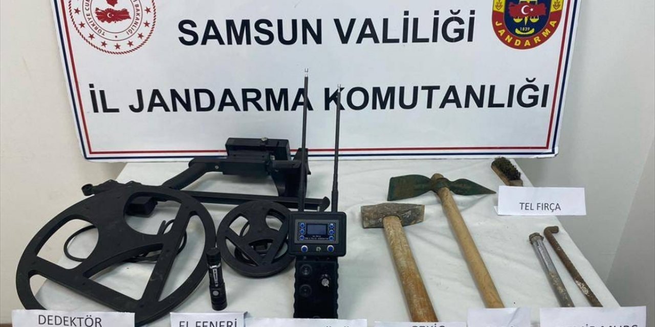 Samsun'da kaçak kazı yapan 4 şüpheli gözaltına alındı