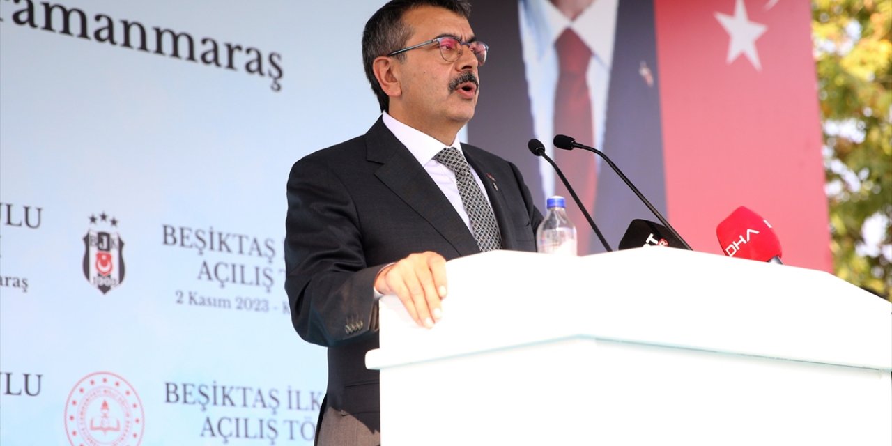 Bakan Tekin, Kahramanmaraş'taki Beşiktaş İlkokulu'nun açılışında konuştu: