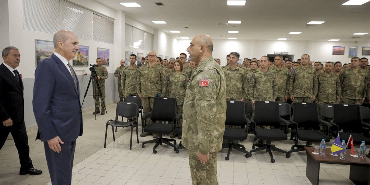 TBMM Başkanı Kurtulmuş, Bosna Hersek'te EUFOR Türk Temsil Heyeti Başkanlığı'nda konuştu: