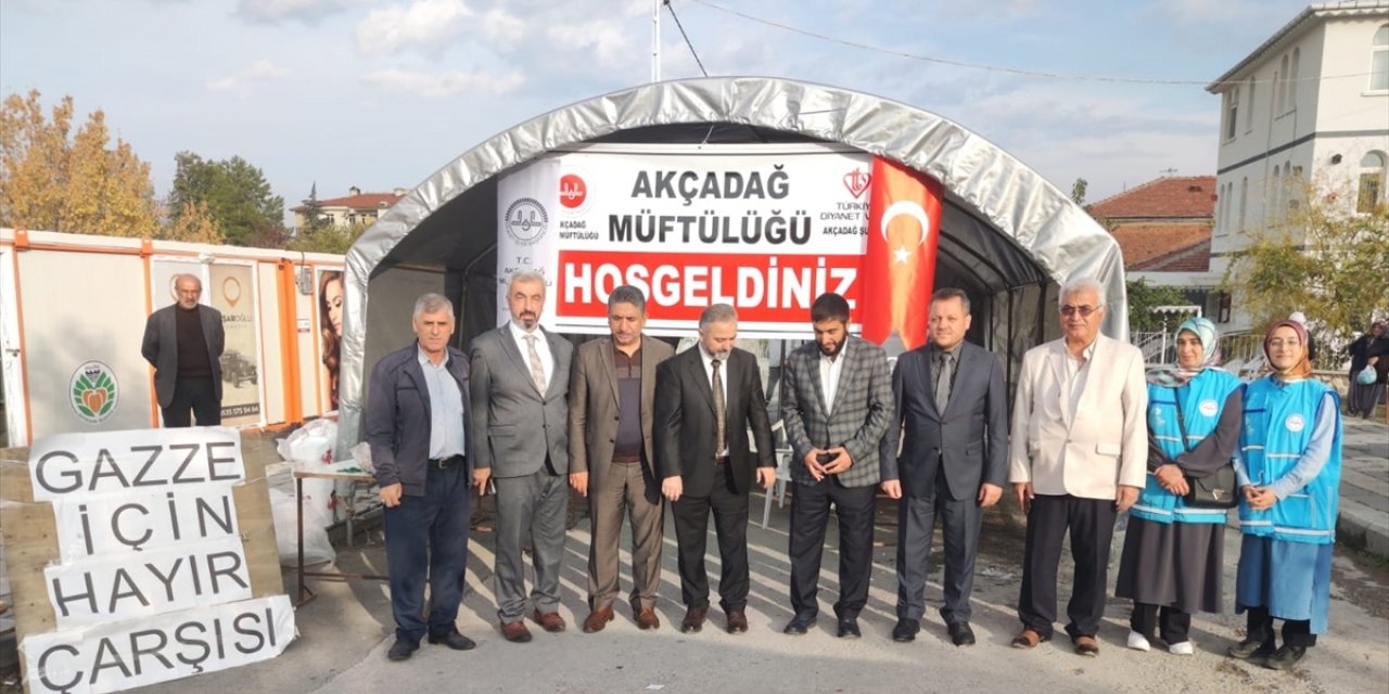 Malatya'da "Gazze İçin Hayır Çarşısı" açıldı