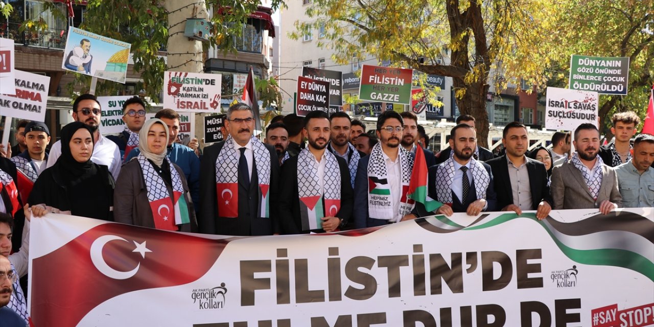 Sivas, Niğde, Kırşehir, Nevşehir ve Kırıkkale'de İsrail'in Filistin'e saldırıları kınandı