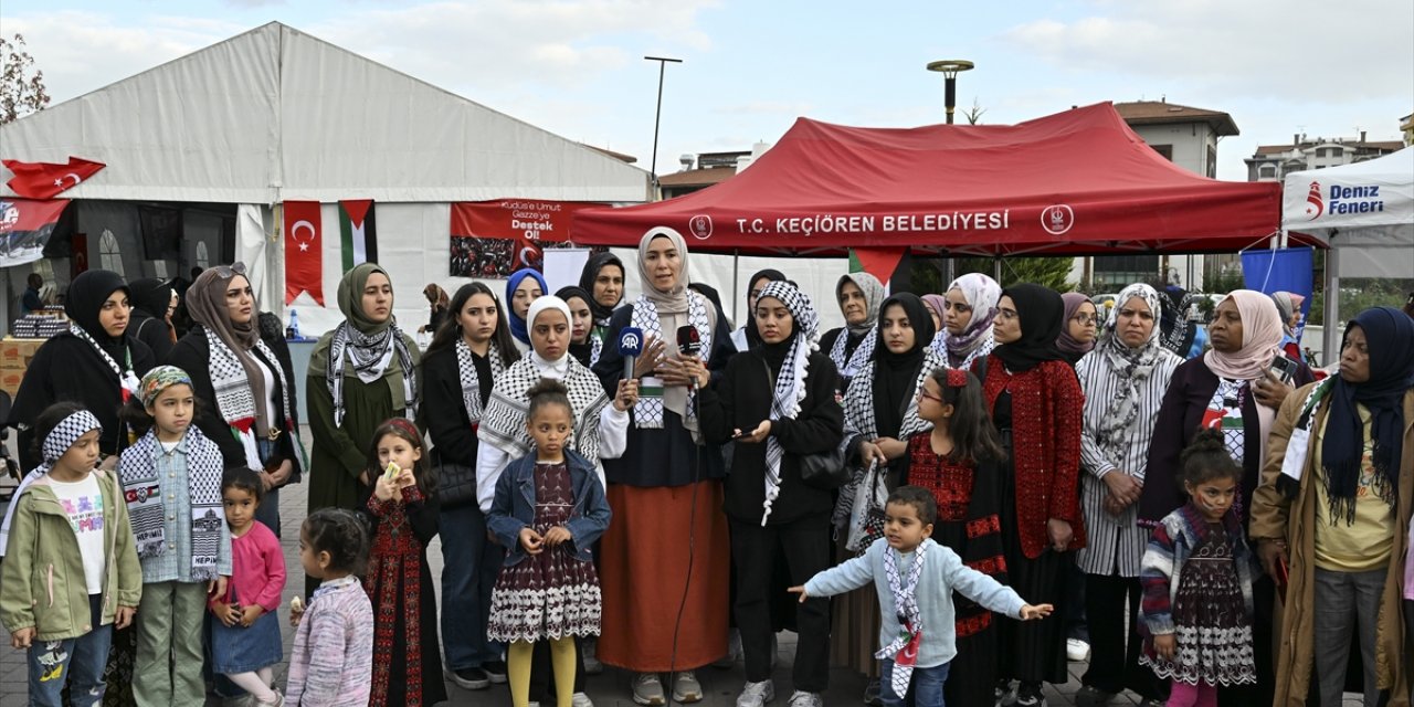 Ankara Filistin Toplulukları, İsrail'in Gazze'ye yönelik saldırılarını protesto etti