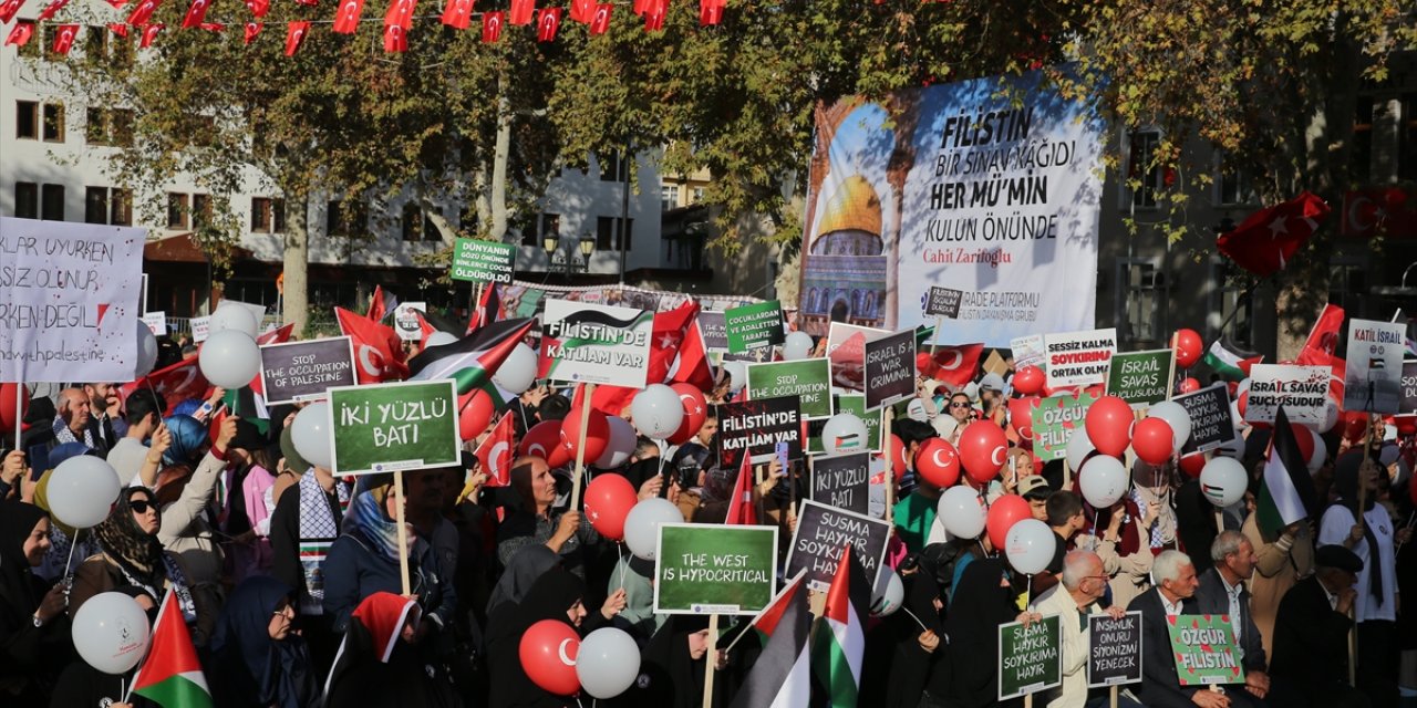 Tokat ve Kastamonu'da İsrail'in Gazze'ye saldırıları protesto edildi