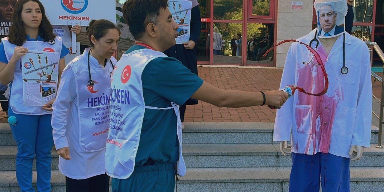 Zonguldak'ta doktorlardan, "Gazze'deki hastanenin bombalanmasını isteyen" İsrailli meslektaşlarına tepki