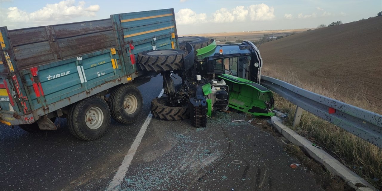 Tekirdağ'da devrilen traktörün sürücüsü öldü