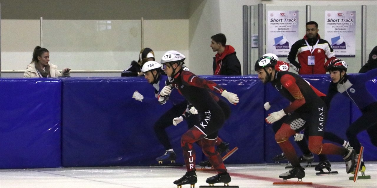 Short Track Türkiye Federasyon Kupası 1-2 Yarışması, Erzurum'da başladı