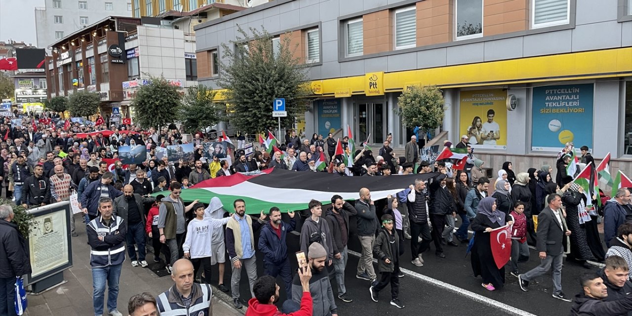 Tekirdağ'da Filistin'e destek yürüyüşü düzenlendi