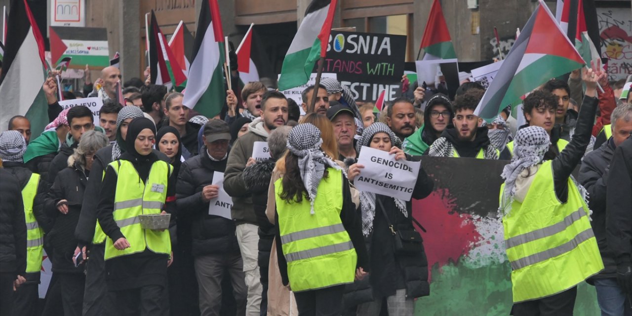 Bosna Hersek'te İsrail'in Gazze'deki saldırıları protesto edildi