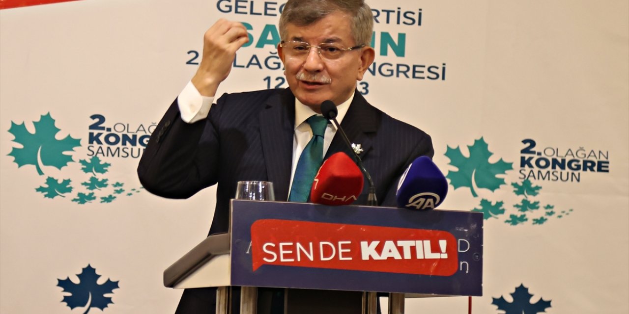 Gelecek Partisi Genel Başkanı Davutoğlu, partisinin Samsun il kongresine katıldı: