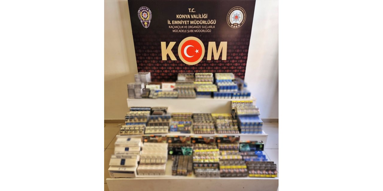 Konya'da bir tırda 4 milyon sahte bandrollü makaron ele geçirildi