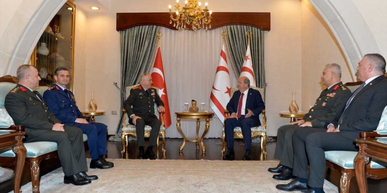 KKTC Cumhurbaşkanı Tatar, Genelkurmay Başkanı Orgeneral Gürak'ı kabul etti: