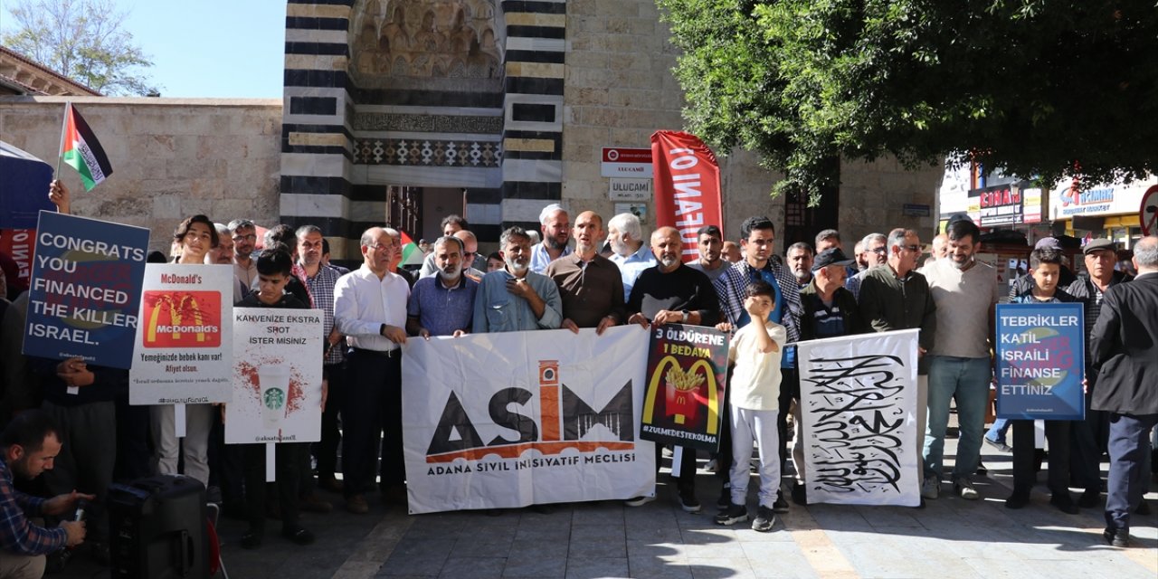 Adana'da İsrail'in Gazze'ye saldırıları protesto edildi