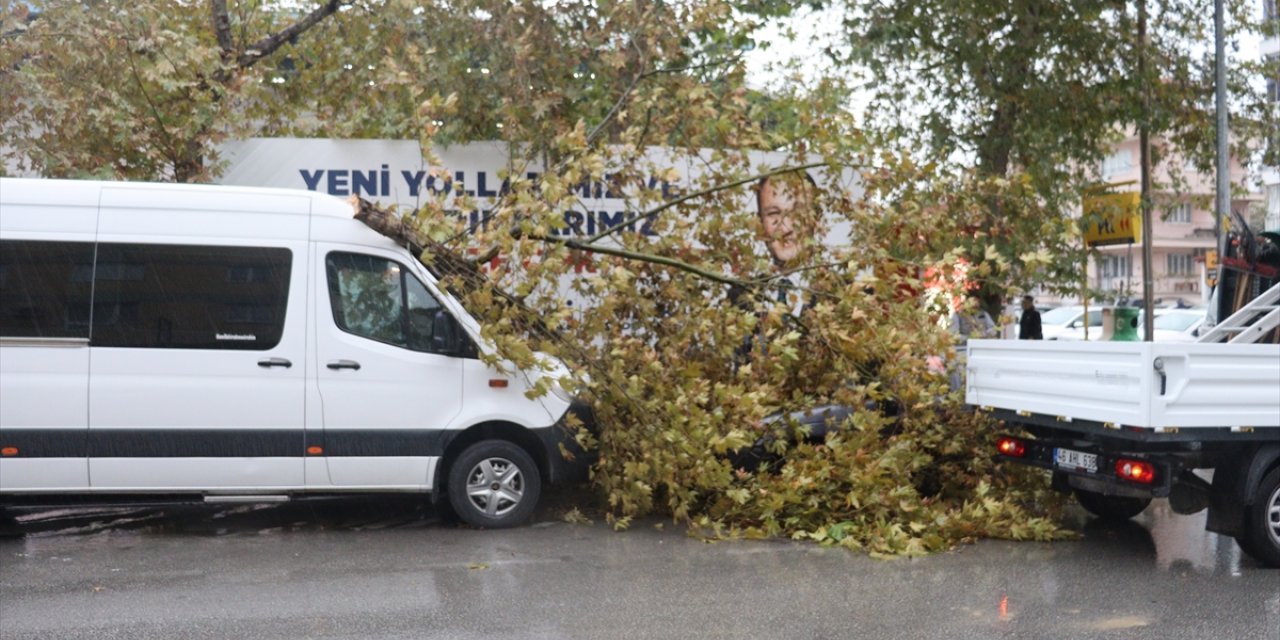 Denizli'de şiddetli rüzgar ve sağanak etkili oldu