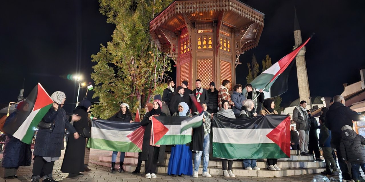 Saraybosna'da İsrail'in Gazze'ye saldırıları protesto edildi