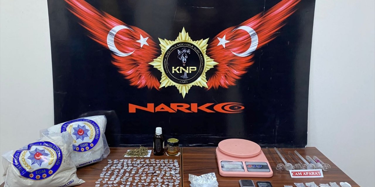 Kars'a kargoyla gönderilen uyuşturucuyu narkotik köpeği "Daxo" tespit etti