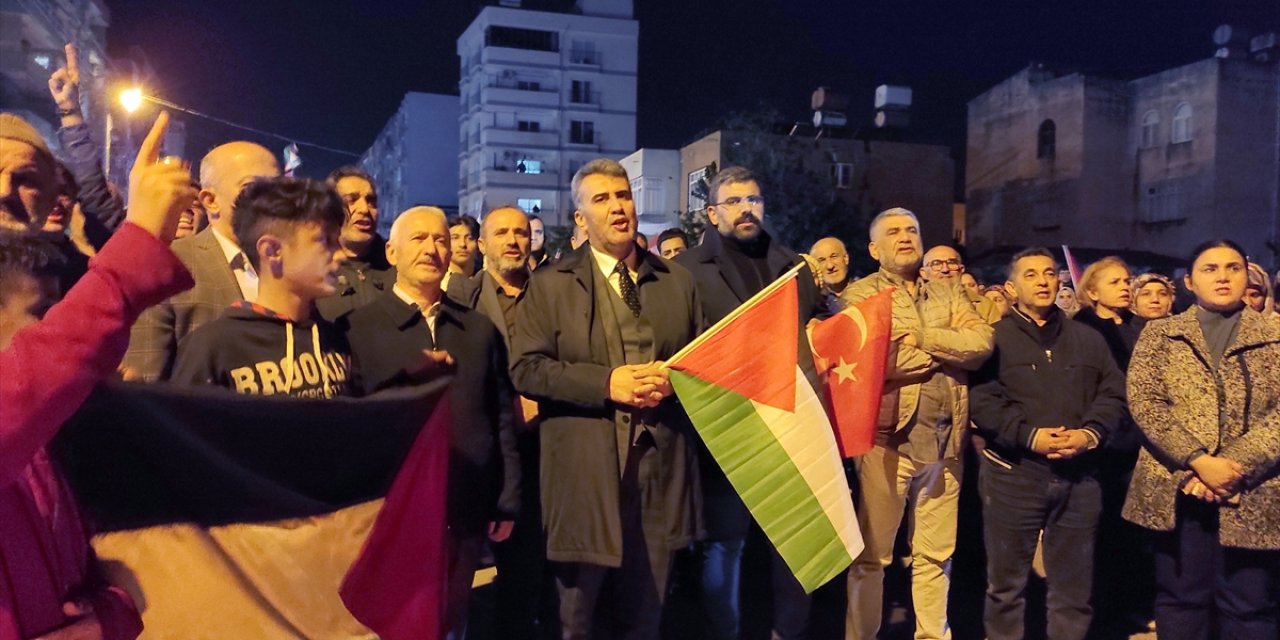 Hatay'da Filistin'e destek yürüyüşü düzenlendi