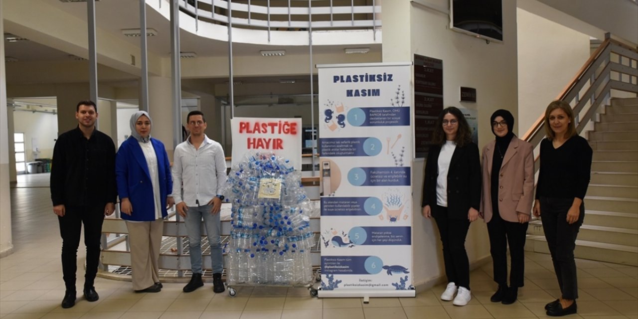 OMÜ'de "Plastiksiz Kasım" Projesi ile öğrencilerin plastik kullanımını azaltması hedefleniyor