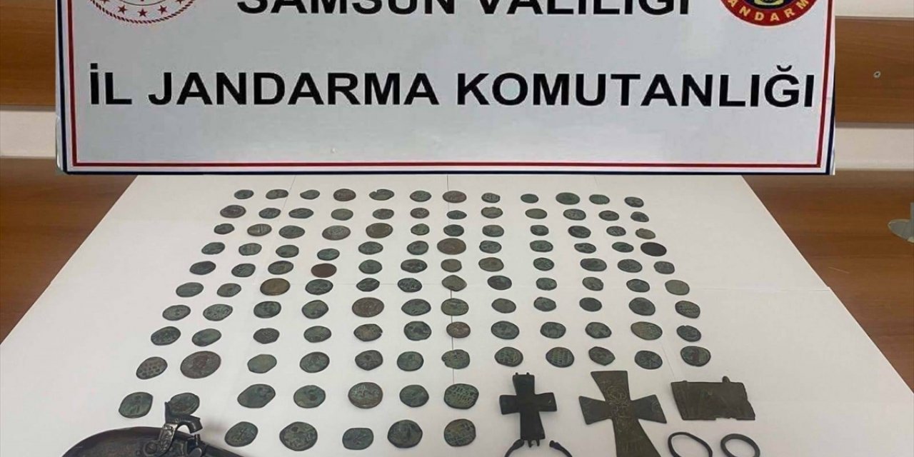 Samsun'da 120 sikke ele geçirildi