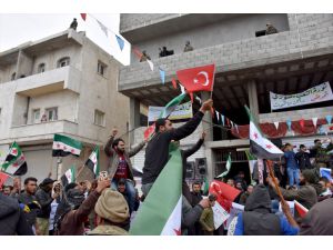 Bab'da Türkiye'ye destek gösterisi