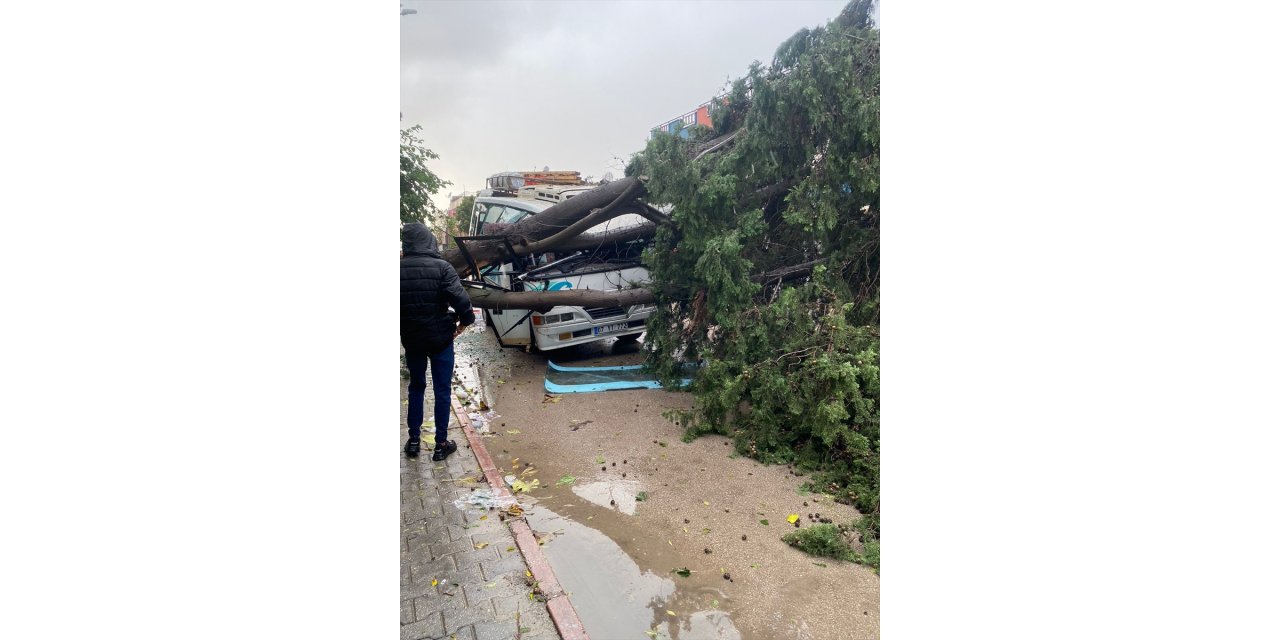 Adana'da kuvvetli rüzgar ve sağanak yaşamı olumsuz etkiledi