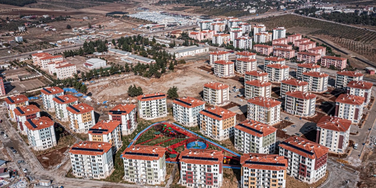 İslahiye'deki deprem konutları havadan görüntülendi