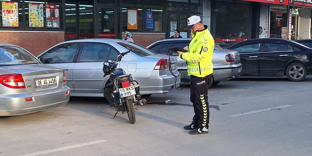 Samsun'da motosikletin çarptığı yaya ağır yaralandı