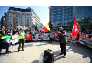 Brüksel'de "helal kesim yasağı" protestosu