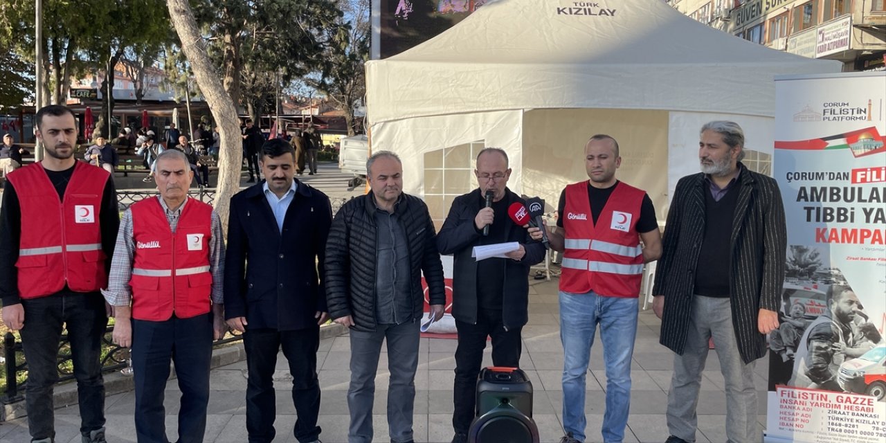 Çorum Filistin Platformundan "Gazze için ambulans ve tıbbi yardım" kampanyası