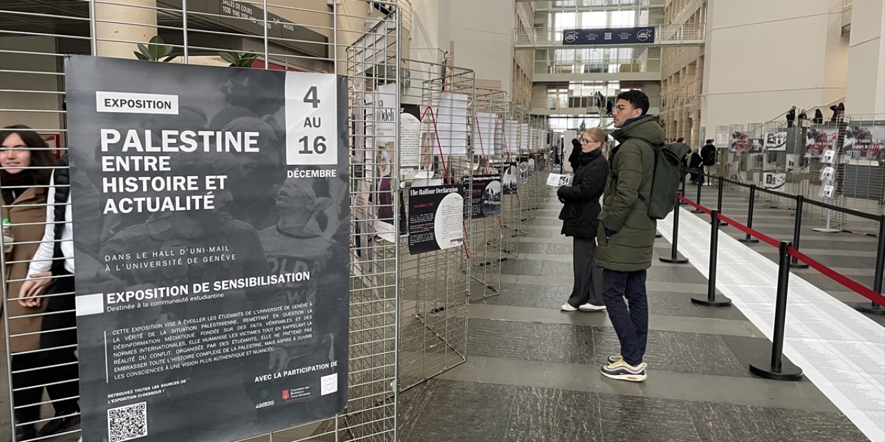 Cenevre Üniversitesi öğrencileri, Filistin'e destek için fotoğraf sergisi açtı