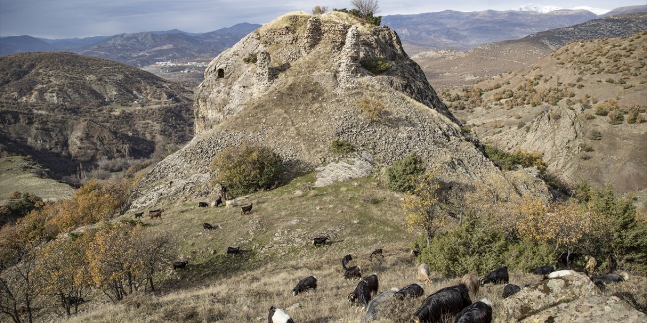 Tunceli'deki tarihi Ambar Kalesi'nin kalıntıları Urartulardan izler taşıyor