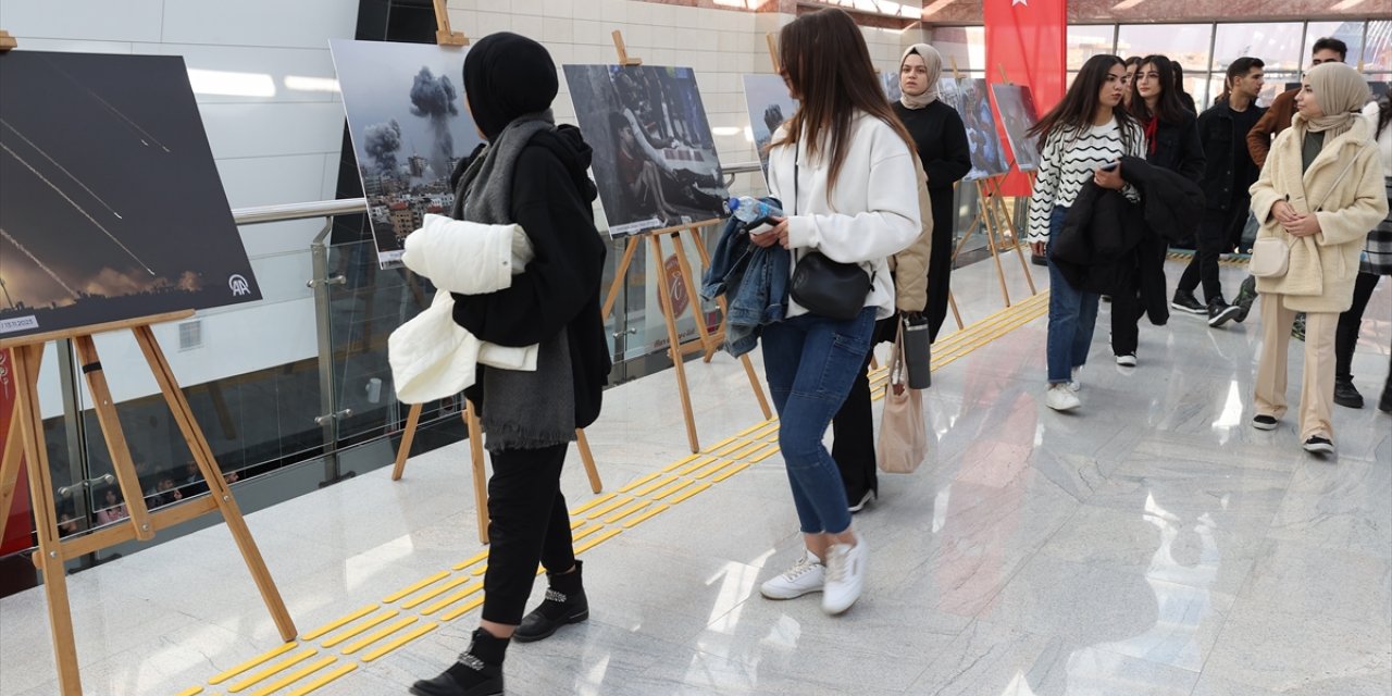 AA'nın Gazze fotoğrafları NEVÜ'de sergilendi