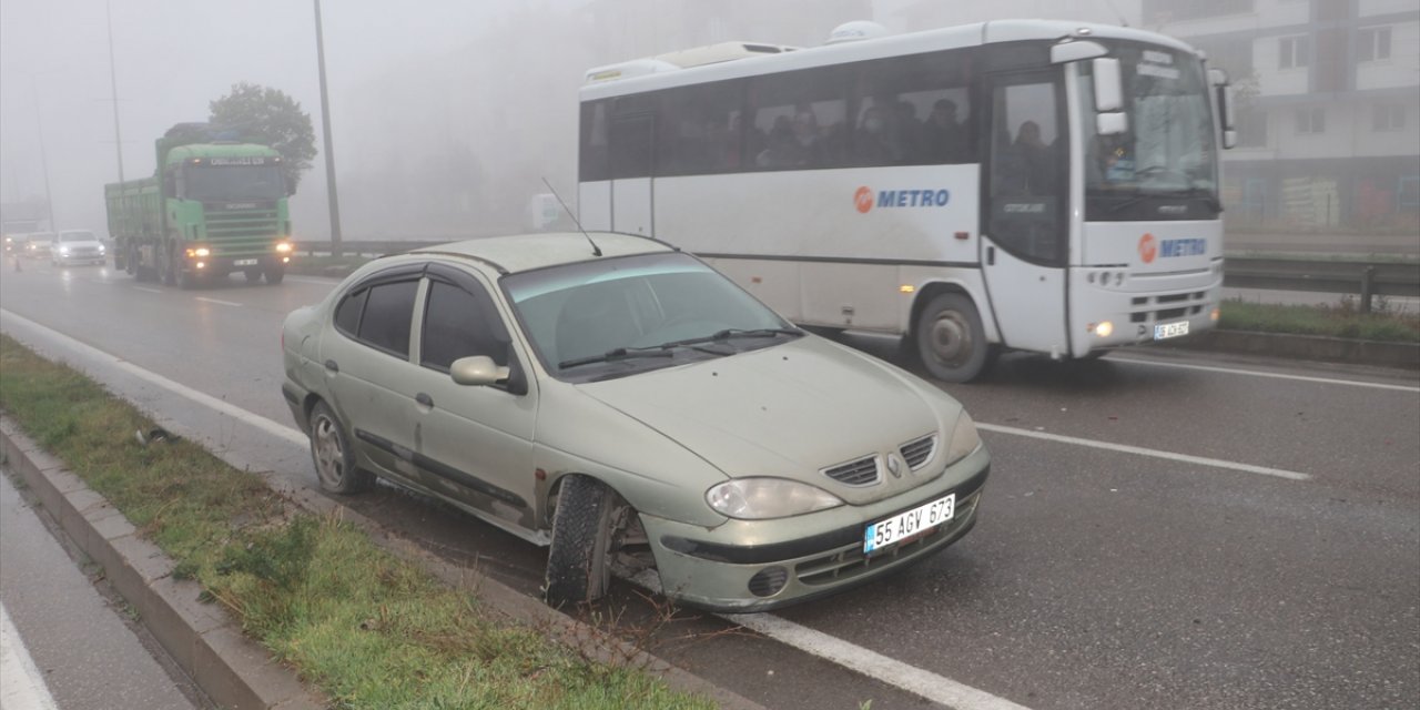 Samsun'da sisin yol açtığı trafik kazalarında 5 kişi yaralandı