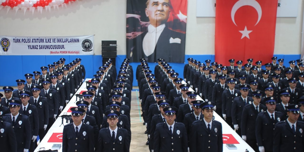 Merzifon POMEM'de eğitimlerini tamamlayan polis adayları yemin etti