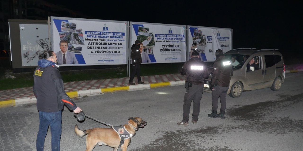 Balıkesir'deki şok asayiş uygulamasında, aranan 11 şüpheli yakalandı