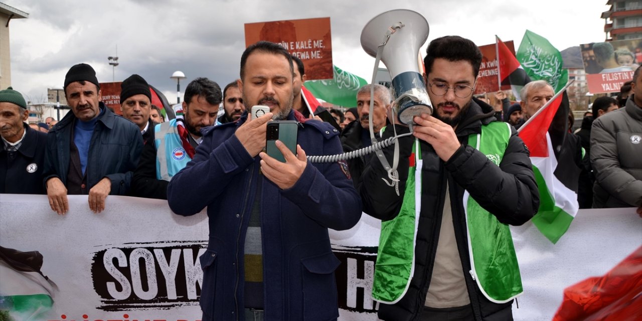 Muş'ta İsrail'in Gazze'ye yönelik saldırıları protesto edildi