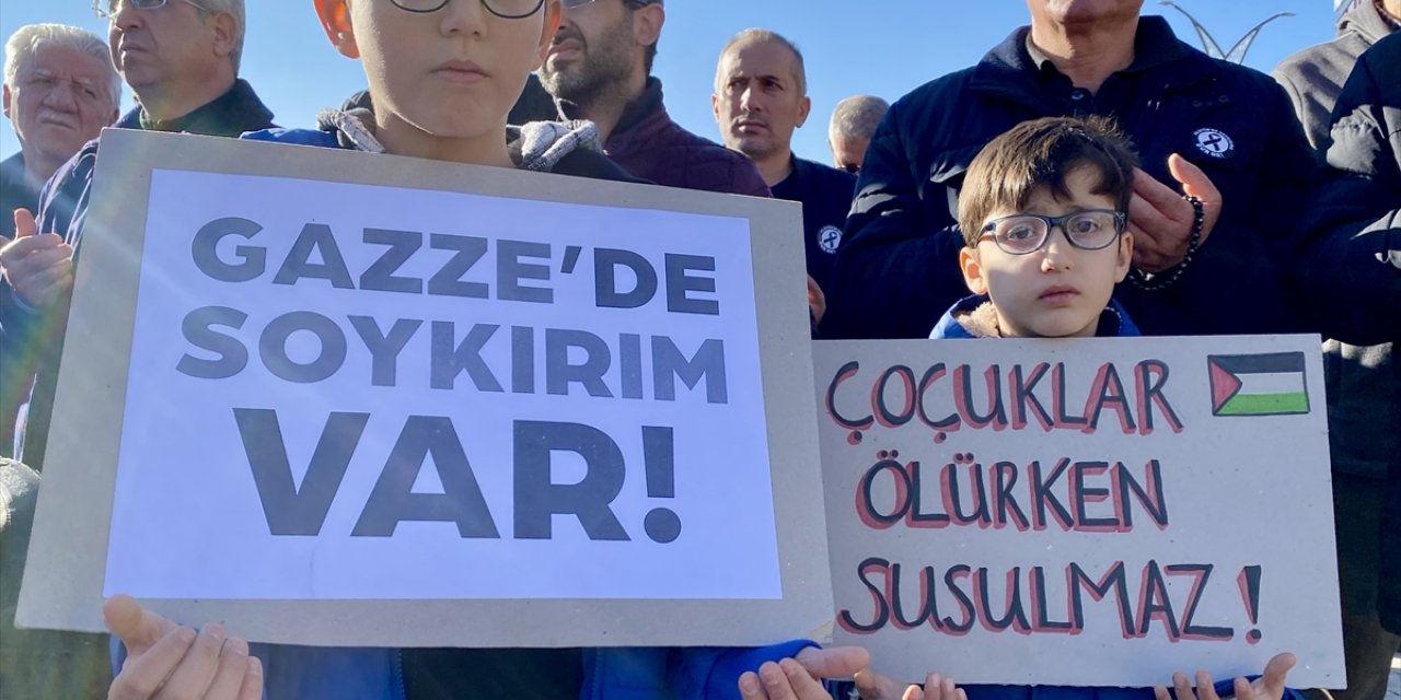 Kırşehir ve Kayseri'de İsrail'in Gazze'ye yönelik saldırıları protesto edildi