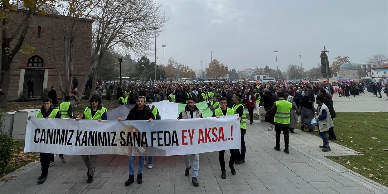 Konya'da İsrail'in Gazze'ye saldırıları protesto edildi