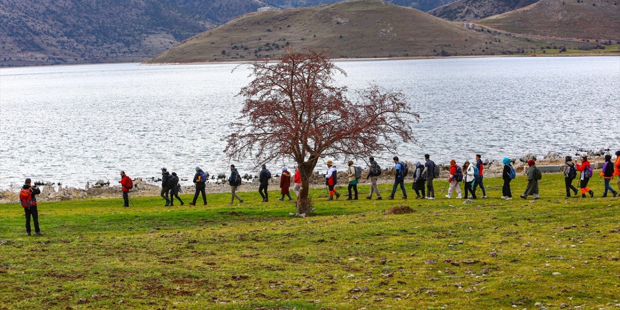 Doğaseverler Van Gölü koylarında yürüyüş yaptı