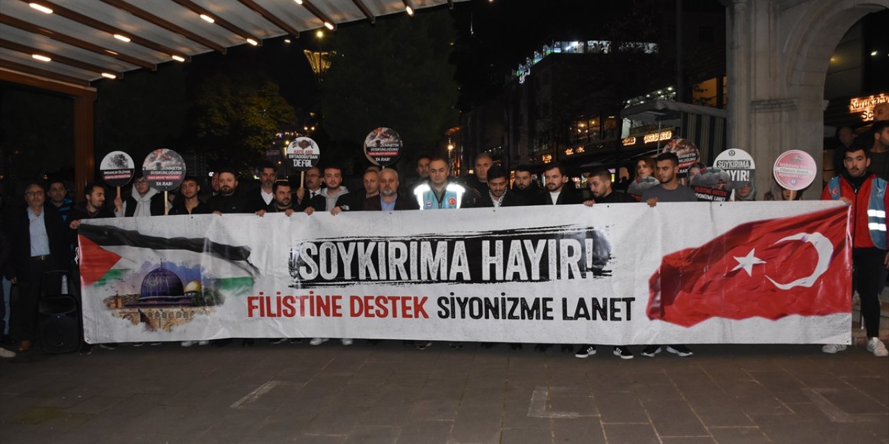 Orta ve Doğu Karadeniz'de İsrail'in Gazze'ye saldırıları protesto edildi