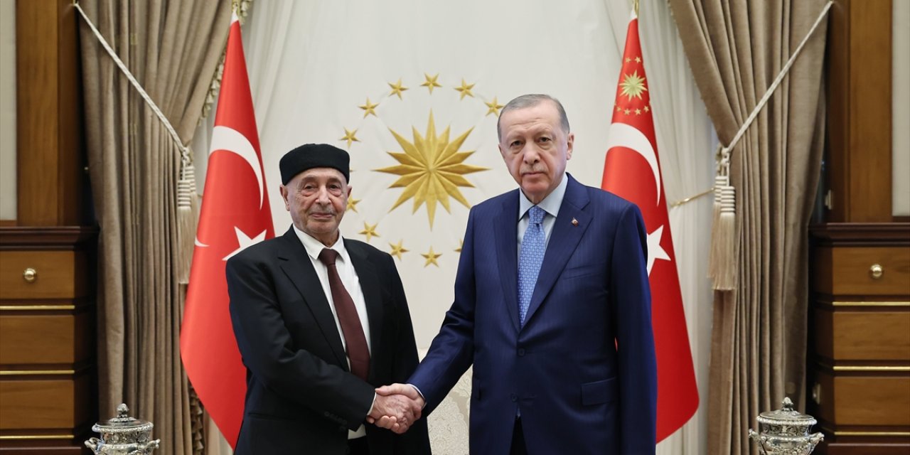 Cumhurbaşkanı Erdoğan, Libya Temsilciler Meclisi Başkanı Salih'i kabul etti