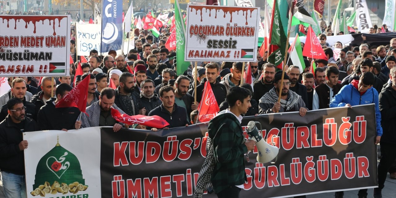 Konya ve Afyonkarahisar'da İsrail'in Gazze'ye saldırıları protesto edildi