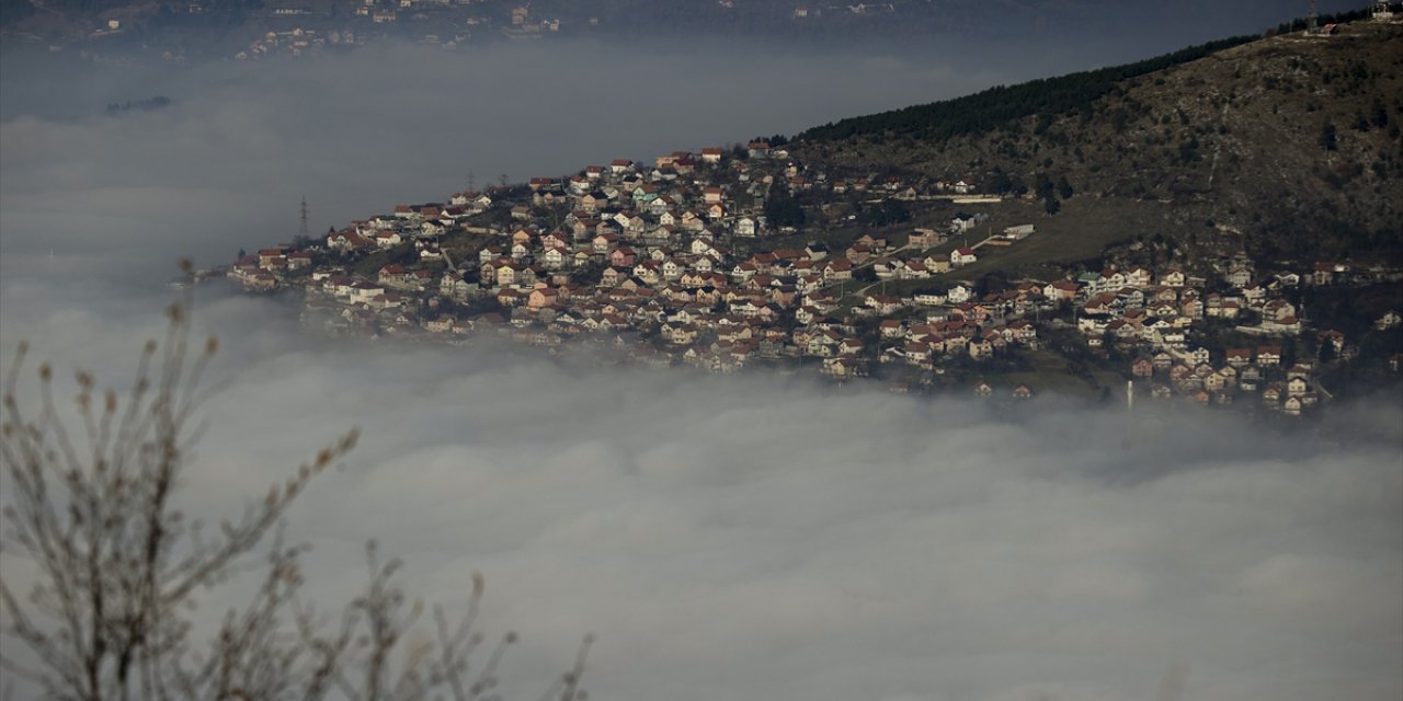 Saraybosna'da hava kirliliği nedeniyle görüş mesafesi azaldı