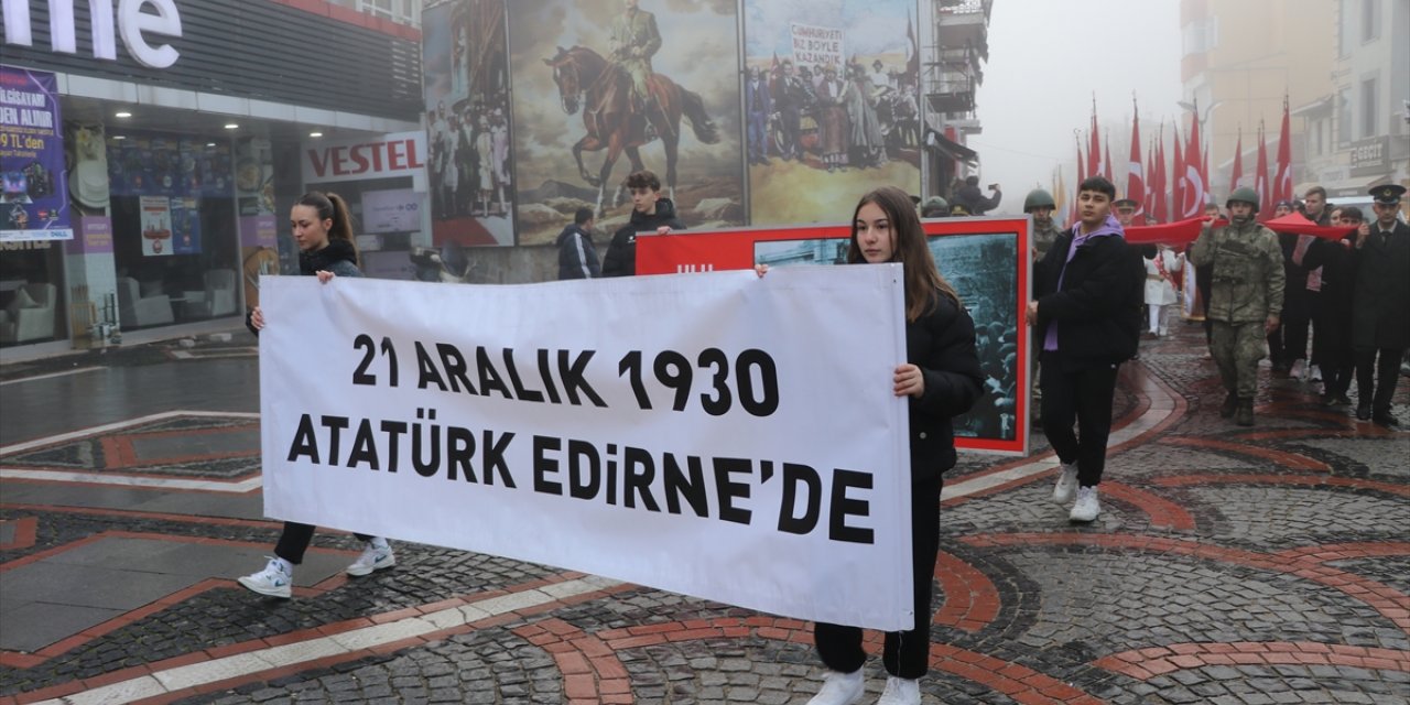 Gazi Mustafa Kemal Atatürk'ün Edirne'ye gelişinin 93. yıl dönümü kutlandı